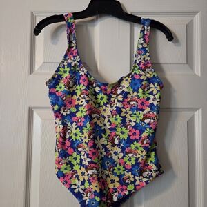 Floral Cartoon Print Swimsuit
